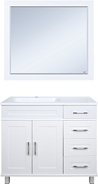 Misty Мебель для ванной Купер 90 L 4 ящика белая – фотография-1